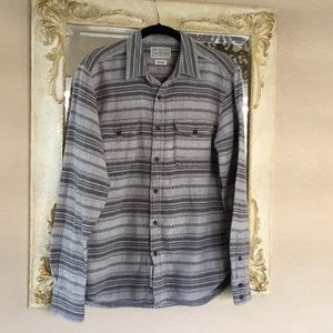 Lucky Brand shirt. Gray cotton flannel. Size M